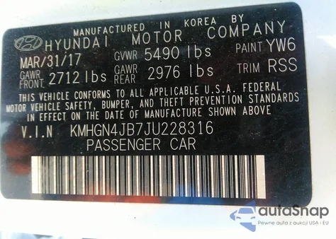 2018 Genesis G80 3.3T Sport из США, поврежденный, VIN KMHGN4JB7JU228316